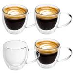 4x Thermo Glas Teeglas Kaffeeglas 200ml Glas - 12 x 20 x 20 cm