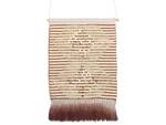 Suspension murale en tissu SABO Beige - Doré - Rouge - Fibres naturelles - 43 x 75 x 1 cm