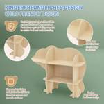 Kinderregal 2 Ebenen aus Holz Braun - Holzwerkstoff - 32 x 83 x 110 cm