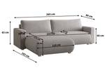 Ecksofa TURIN P Blau