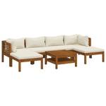 Garten-Lounge-Set (7-teilig) 3011497-19 Weiß - Massivholz - Holzart/Dekor - 65 x 35 x 65 cm