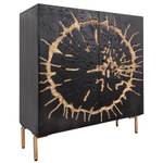 Highboard THE CIRCLE Schwarz - Gold - Massivholz - Holzart/Dekor - 100 x 122 x 38 cm