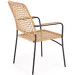 Gartenstuhl PTARMICA Schwarz - Rattan - 90 x 62 x 59 cm