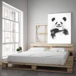 Leinwandbild Funny Panda 40 x 60 cm