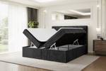 Boxspringbett MIAMI Schwarz - Breite: 180 cm - H4