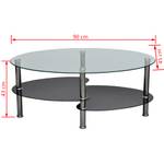 Table basse 290539 Noir - Verre - Métal - 45 x 43 x 90 cm
