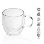 2x Thermo 150ml Kaffeeglas Teeglas Glas