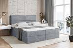 Boxspringbett GRATUN Grau - Breite: 200 cm - H4