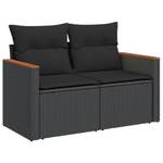 Gartensitzgruppe K6288(11-tlg) Schwarz - Massivholz - 69 x 62 x 62 cm