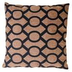 Coussin de décoration cercles Noir - Marron - Textile - 45 x 45 x 12 cm