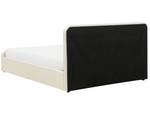 Doppelbett RENNES Beige - Schwarz - 190 x 101 cm