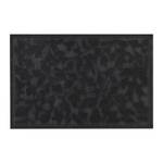 Gummi Fußmatte Blätter Design Schwarz - Kunststoff - 60 x 1 x 40 cm