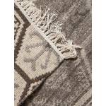 Tapis kilim MALSA REVERSIBLE Gris - Fourrure véritable - 200 x 5 x 290 cm