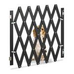 Ausziehbares Hundeabsperrgitter Schwarz Schwarz - Bambus - Metall - 126 x 70 x 2 cm