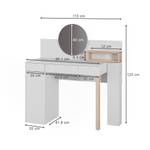 Schminktisch Olivia 40095 Braun - Weiß - Holzwerkstoff - 110 x 120 x 42 cm