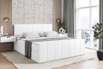 Boxspringbett MOETI-Z Hochglanz Weiß - Breite: 120 cm - H3