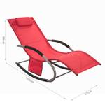 Fauteuil à bascule Chaise longue OGS28-R Rouge