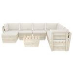 Mobilier de jardin (lot de 9) 3016490-20 Blanc - Bois manufacturé - Bois/Imitation - 60 x 30 x 60 cm