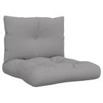 Coussin de palette(lot de 2) 3007212-2 Gris - Textile - 60 x 12 x 62 cm