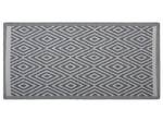 Teppich SIKAR Grau - Hellgrau - Weiß - 150 x 90 x 90 cm