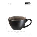 Kaffeetassen Niara Organic (8-teilig) Schwarz - Braun - Keramik - 13 x 6 x 10 cm