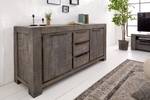 Sideboard IRON CRAFT Grau - Massivholz - Holzart/Dekor - 174 x 76 x 50 cm