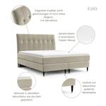 Boxspringbett Eola II Taschenfeder Beige - Breite: 180 cm