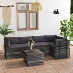 Gartensitzgruppe K5428(6-tlg) Grau - Massivholz - 72 x 65 x 60 cm