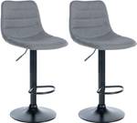 Tabouret de bar Lex Lot de 2 Gris