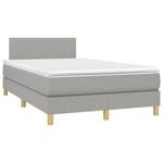 Boxspringbett 3017288-2 Hellgrau - 123 x 193 cm