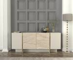 Sideboard mit Granit Optik Beige - Holzwerkstoff - 180 x 75 x 46 cm