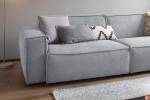 Sofa SAMU Einzelsofa Stoff Hellgrau - Breite: 256 cm