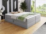 Boxspringbett Base Grau - Breite: 140 cm