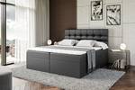 Boxspringbett BERO Hochglanz Schwarz - 200 x 111 cm - H4