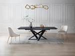 Table extensible MADRIANA Noir - Verre - 100 x 76 x 240 cm