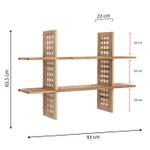 Jaya Wandregal aus Walnussholz, 6 Fächer Braun - Massivholz - 93 x 65 x 22 cm