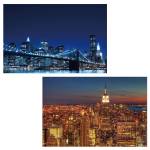 LED-Bild Skyline New York (2er Set)