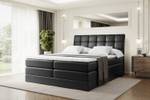 Boxspringbett BRUGO KING Hochglanz Schwarz - Breite: 200 cm