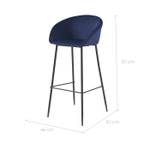 Tabouret de bar Marquise (Lot de 2) Bleu