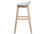 Tabouret de bar MICCO Chêne clair - Blanc