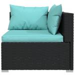 Garten-Lounge-Set (8-teilig) 3013633-4 Schwarz - Blau - Metall - Polyrattan - 70 x 60 x 70 cm