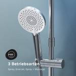 Duschsystem mit Duschthermostat X-Joy Silber - Metall - 29 x 153 x 56 cm
