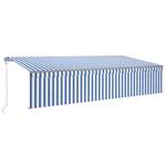 Auvent rétractable 3014355-2 Bleu - Largeur : 600 cm