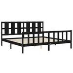 Bettgestell-K-9343 Schwarz - Holzwerkstoff - 186 x 100 x 206 cm