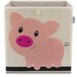 Lifeney Aufbewahrungsbox Schwein Motiv Kunststoff - 37 x 2 x 35 cm