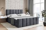 Boxspringbett BOXI1-Z Steingrau - Breite: 200 cm - H3