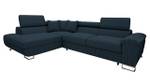 Ecksofa Cotere Cord Blau - Ecke davorstehend links