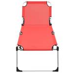 Chaise longue pliable seniors 3002593 Rouge - Métal - 210 x 40 x 70 cm