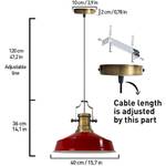 Hängelampe Asletl Industrial Rot
