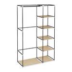 1 x Stoffschrank beige mit Kleiderstange